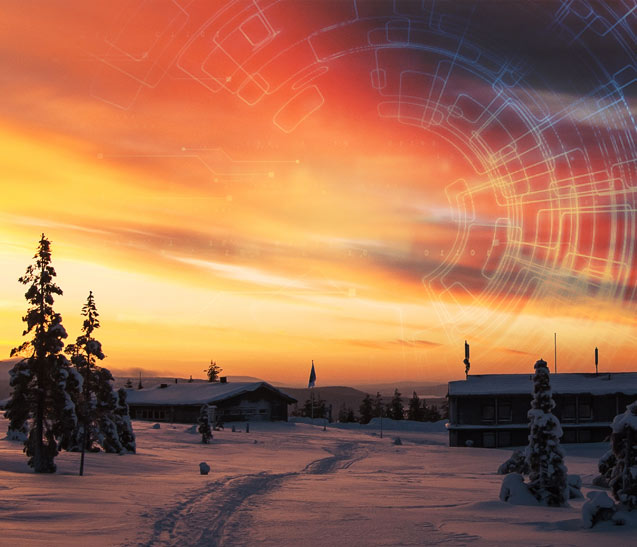 Remote Alaskan community featuring satellite coverage overlay