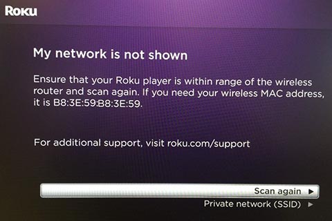 sharp roku mac address