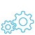icon depicting gears in motion