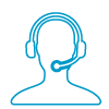 icon depicting support personnel on phoneset