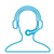 icon depicting support personnel on phoneset