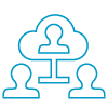 icon depicting cloud-based communications