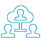 icon depicting cloud-based communications