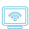 icon depicting a computer connected via wi-fi
